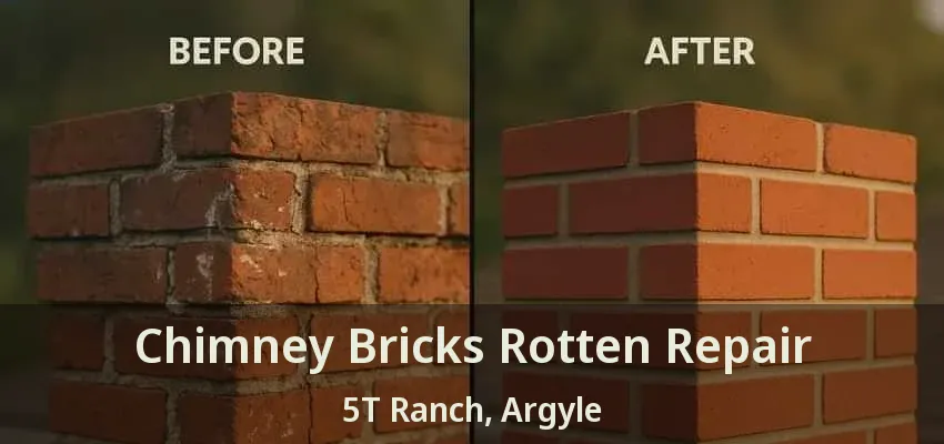 Chimney Bricks Rotten Repair 5T Ranch, Argyle - TX