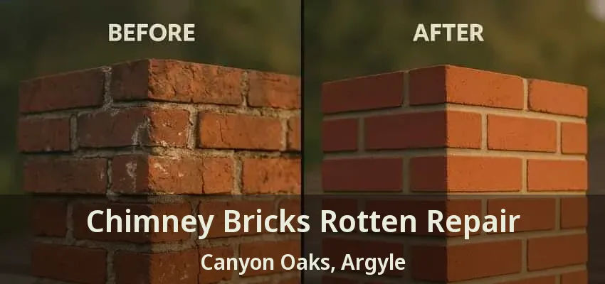 Chimney Bricks Rotten Repair Canyon Oaks, Argyle - TX