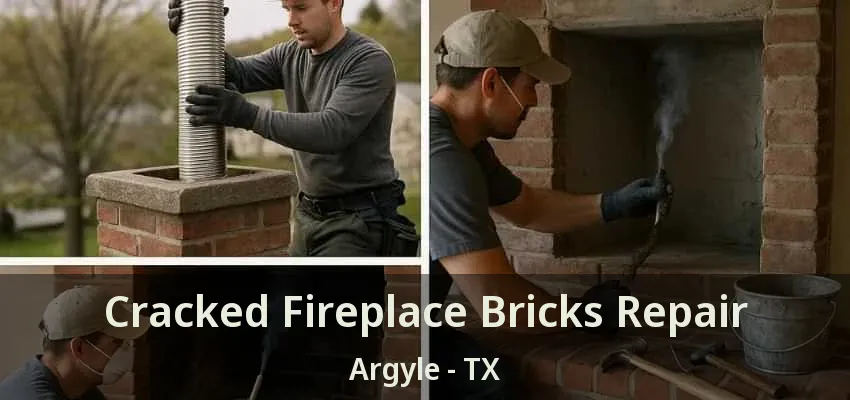 Cracked Fireplace Bricks Repair Argyle - TX