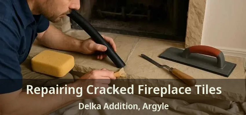 Repairing Cracked Fireplace Tiles Delka Addition, Argyle - TX