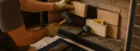 Cracked Fireplace Bricks Repair The Oaks of Argyle, Argyle